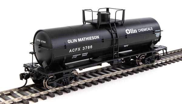 36' Chemical Tank Car - Ready to Run -- Olin Chemical ACFX #3766