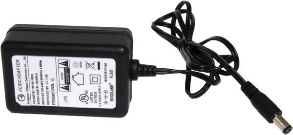 A Power Supply- Optimizes Performance for Static King #785-639 (Sold Separately) -- Cord Length: 48"  122cm; Input: 100-240 VAC, 50-60 Hz; Output: 12 VDC, 1500