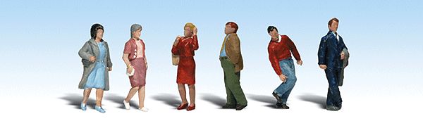 HO People Walking - Scenic Accents(R) -- 3 Men &amp; 3 Women