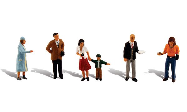HO Scenic Accents(R) Pedestrians -- Going Places pkg(6)