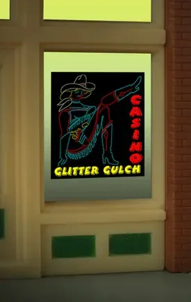 Glitter Gulch Window Sign HO/O