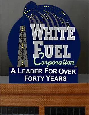 White Fuel Sign