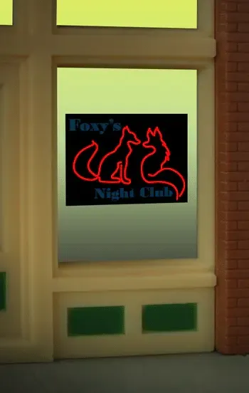 Foxy's Window Sign (HO/O)
