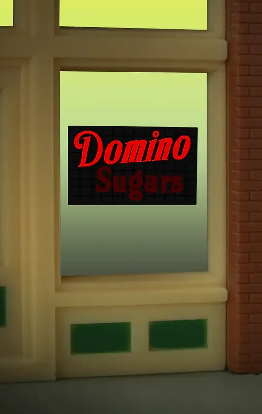 Domino Window Sign (HO/O)