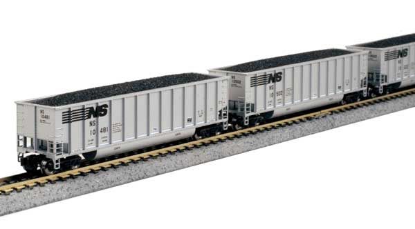 BethGon Coalporter 8-Pack - Ready to Run -- Norfolk Southern (silver, black, 2000s logo)