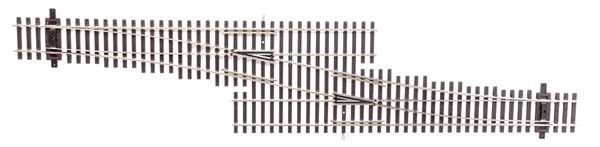 Code 83 Nickel Silver DCC Friendly Number 5 Single Crossover Turnout -- Right Hand