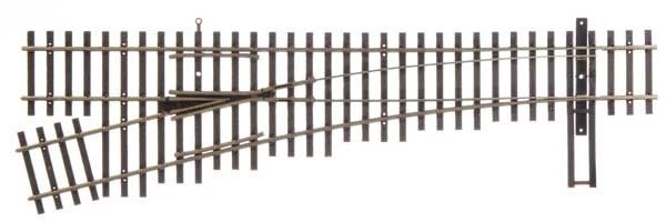 Code 70 Nickel Silver DCC Friendly Number 4 Turnout -- Left Hand