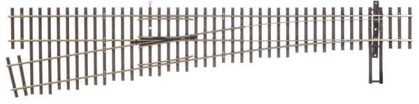 Code 70 Nickel Silver DCC Friendly Number 6 Turnout -- Left Hand