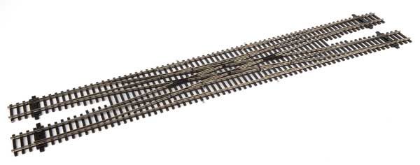 Code 83 Nickel Silver DCC-Friendly #6 Double Crossover -- Length: 18-3/4"  47.6cm; Track Centers: 2"  5.1cm