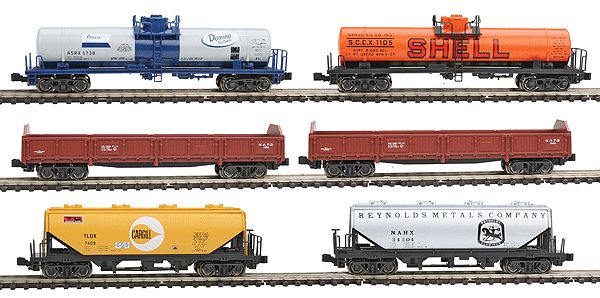 N 6-Car Mixed Train Freight Set