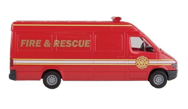 Service Van - Assembled -- Fire and Rescue (red, white, yellow)