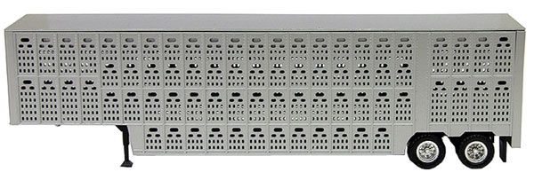 48' Livestock Trailer - Assembled -- Silver