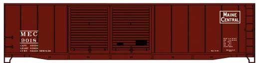 AAR 50' Riveted-Side Double-Door Boxcar - Kit -- Maine Central 9018