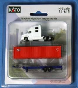 N Volvo Truck/wht w/40′ CAI Container &amp; Chassis