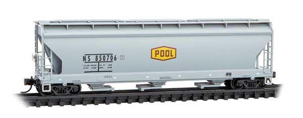 ACF 3-Bay Center Flow Covered Hopper with Elongated Hatches - Norfolk Southern #850706