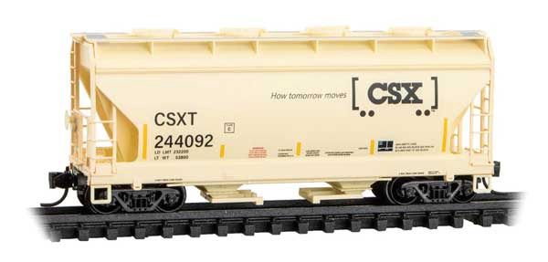 ACF 39' 2-Bay Center-Flow Covered Hopper - Round Hatches - CSX #244092
