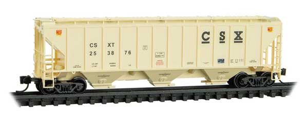 Pullman-Standard PS-2 CD 4427 High-Side 3-Bay Covered Hopper - CSX #253876