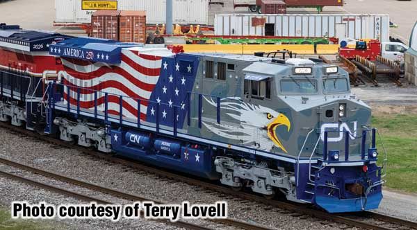 GE ES44AC Evolution Series GEVO - Standard DC -- Canadian National #1776 (America250(TM) Scheme, Screaming Eagle)