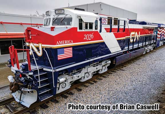 GE ES44AC Evolution Series GEVO - ESU Sound &amp; DCC -- Canadian National #2026 (America250(TM) Scheme, Air Force One)