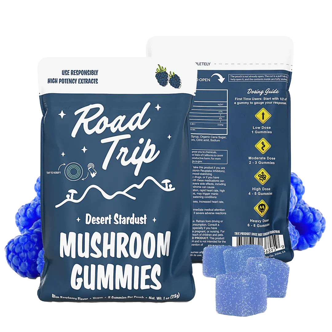 Desert Stardust Mushroom Gummies - Blue Raspberry