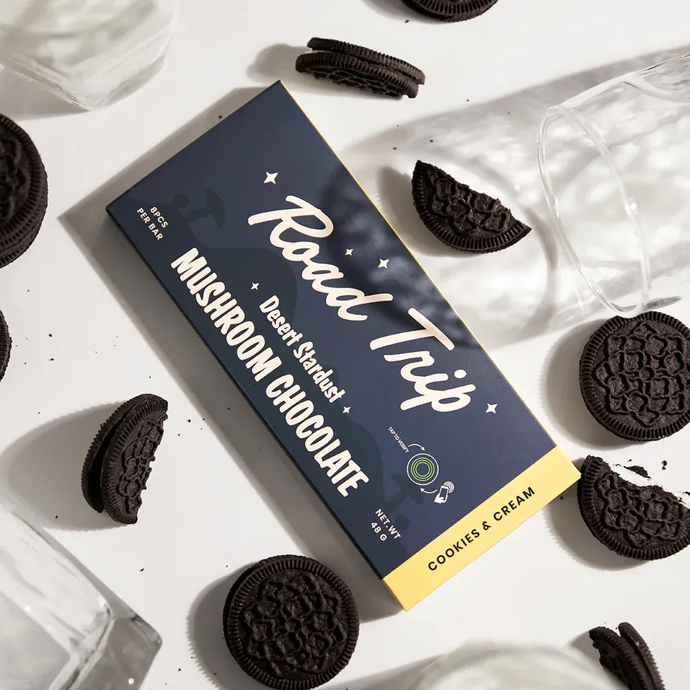 Desert Stardust Magic Mushroom Chocolate Bar - Cookies &amp; Cream