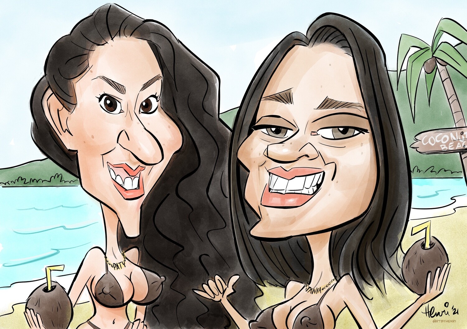 Online friends Customizable Cartoon Illustrations