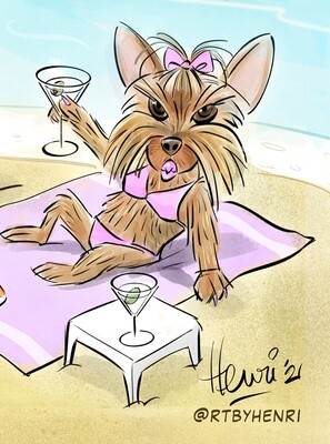 H- Order Pet Caricature - Stand alone or add-on