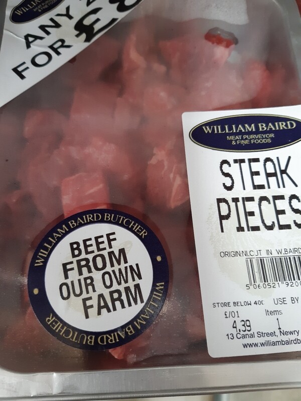 William Bairds Steak Pieces (2 Packs For £11.00)
