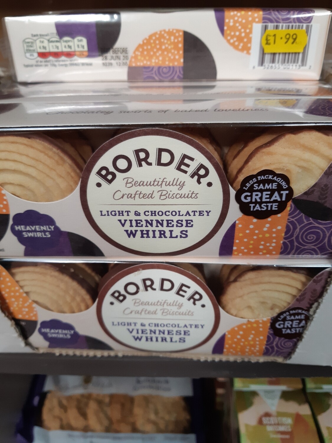 Z Border Biscuits Chocolate Vienese Whirls