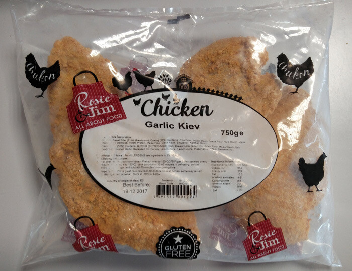 Rosie &amp; Jim Garlic Chicken Kievs (Gluten Free)