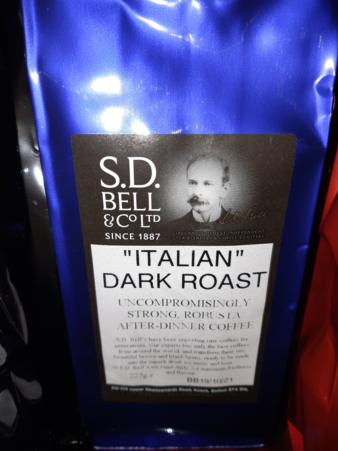 SD Bell Italian Dark Roast Strong Coffee Ground