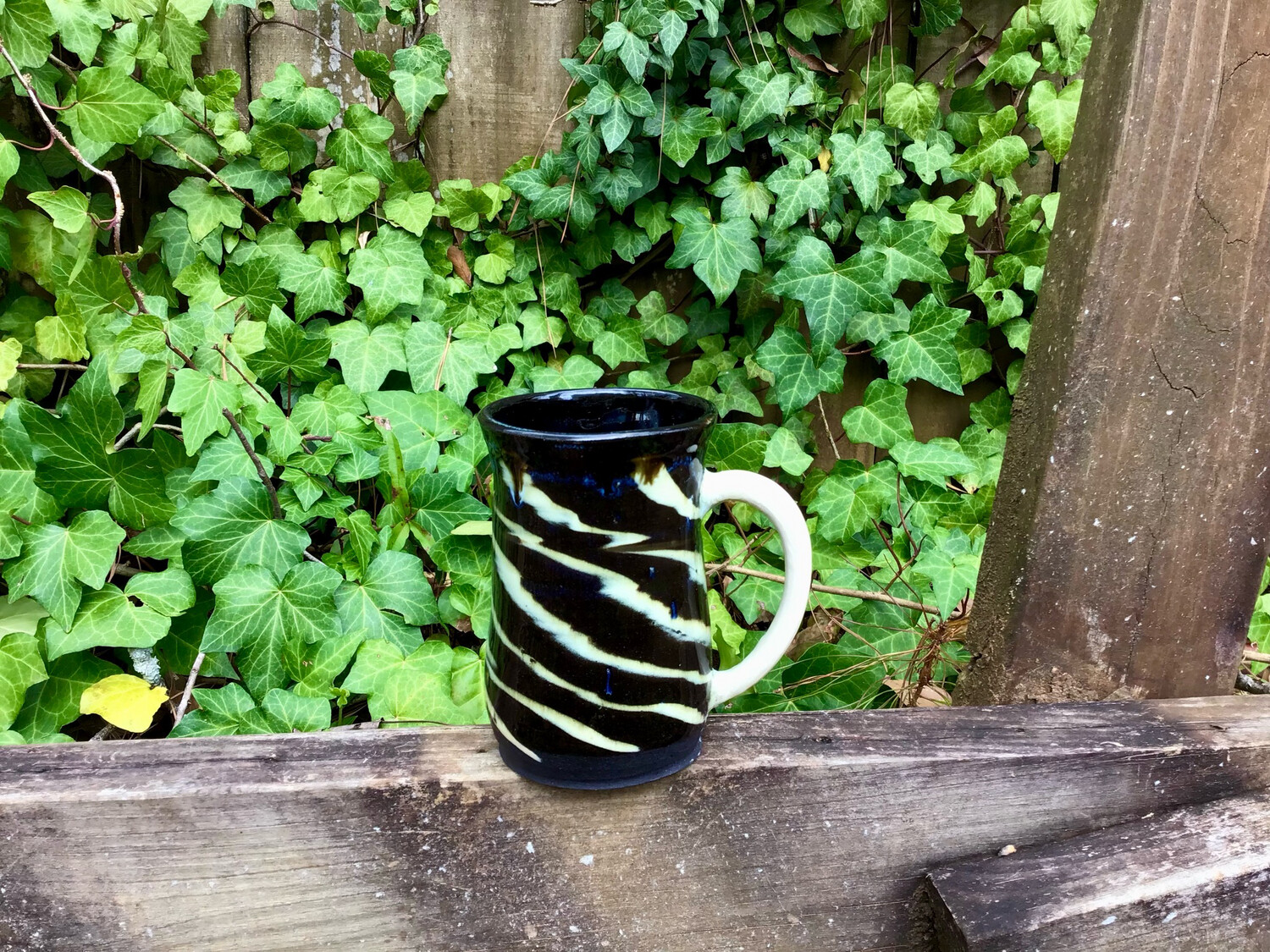 tiger stripe black mug