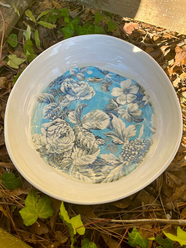 huge bowl with flowers