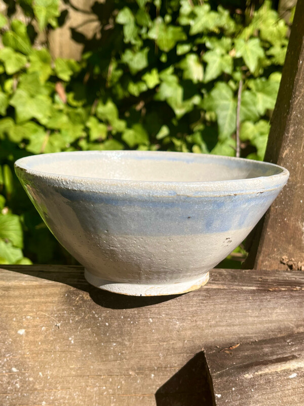 white bowl with lavender on top