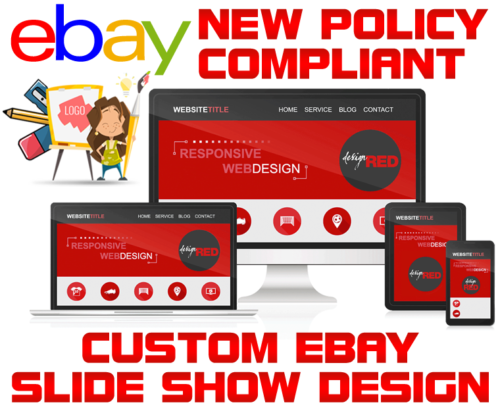 Custom Designed eBay Store HOME PAGE with Matching eBay Listing Template (with a 3-5 Image SLIDE SHOW on your eBay Listing Template)
