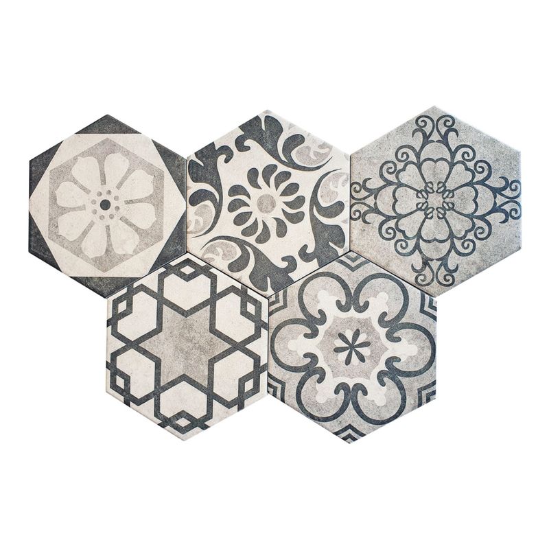 Falcon Hexagon Tile Matt Flower Set