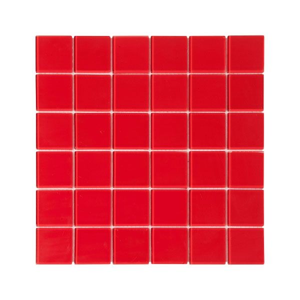 Glass Mosaic Cherry Red