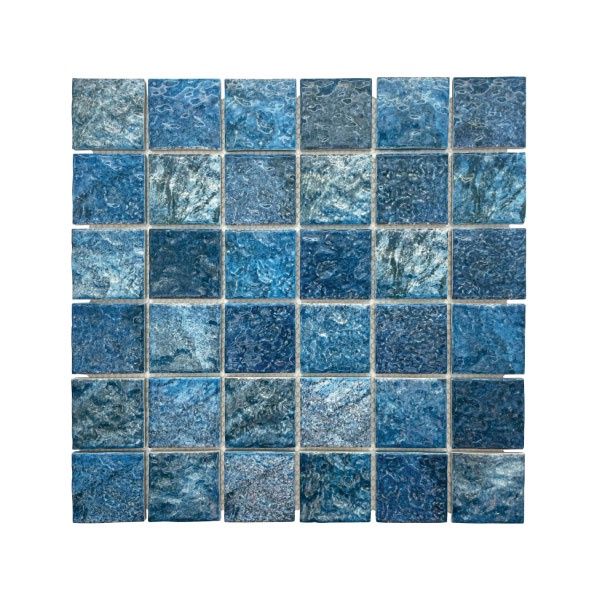 Porcelain Mosaic Mix Blue Ripple