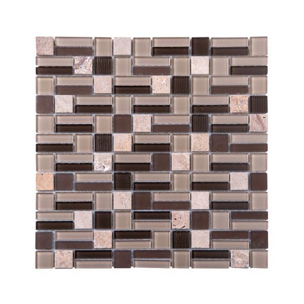 Glass and Stone Mosaic Beige Mix