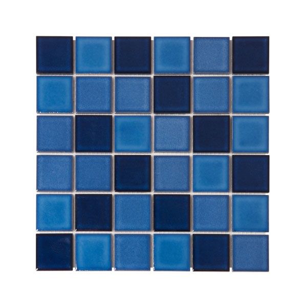 Porcelain Mosaic Mixed Blue