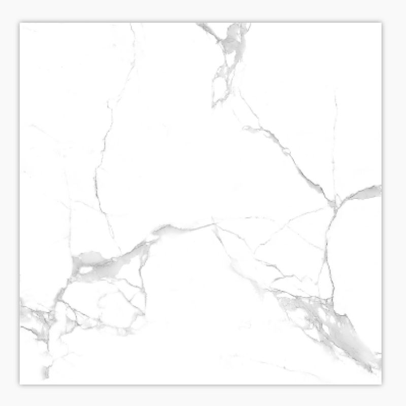 Mistique Carrara Shiny Porcelain Floor Tile - 600 x 600mm