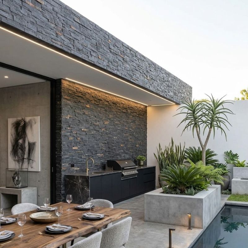 African Blue Natural Stone Slate Rivens (84) - 40 x 200mm African Blue Natural Stone Slate Rivens (84) - 40 x 200mm