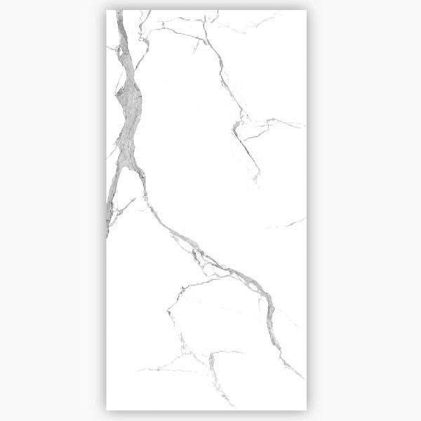 Ivy Hill Carrara Shiny Porcelain Floor Tile - 600 x 1200mm