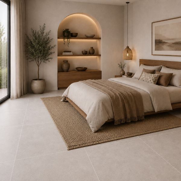 Concrete Ash Matt Porcelain Floor Tile - 600 x 1200mm Concrete Ash Matt Porcelain Floor Tile - 600 x 1200mm