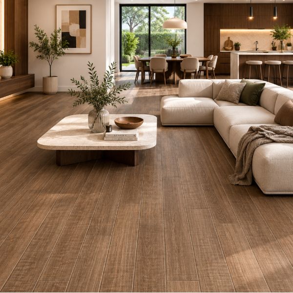 Urban Mocca Matt Porcelain Floor Tile - 192 x 1200mm Urban Mocca Matt Porcelain Floor Tile - 192 x 1200mm