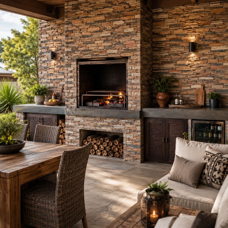 Rich Autumn Natural Stone Slate Boggoms Wall Cladding Rich Autumn Natural Stone Slate Boggoms Wall Cladding