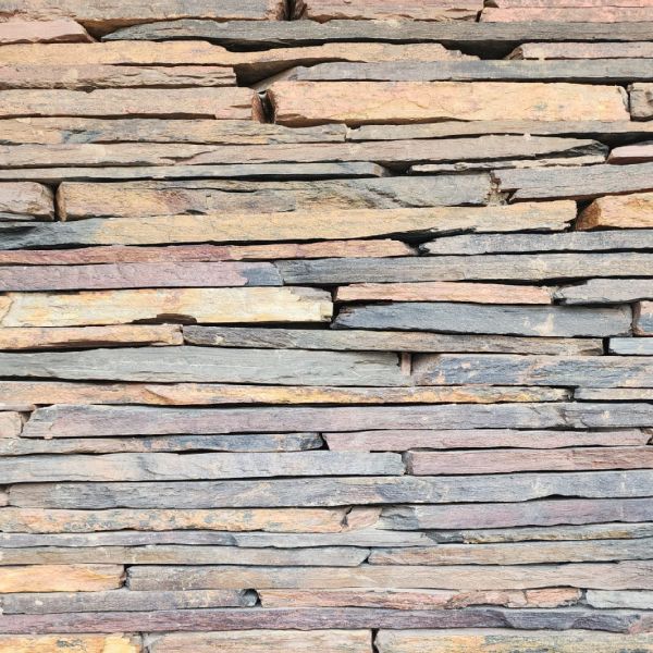 Rich Autumn Natural Stone Slate Strip Wall Cladding