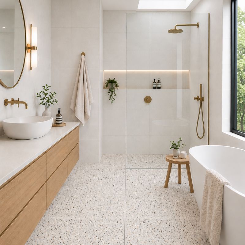 Carnival White Matt Porcelain Floor Tile - 600 x 1200mm Carnival White Matt Porcelain Floor Tile - 600 x 1200mm