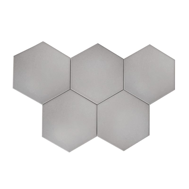 Porcelain Matt Hexagon Tile Light Grey