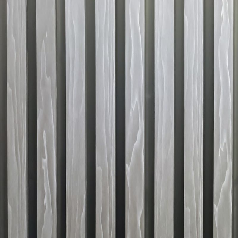 Striped Grey Anthracite WPC Wall Panels (2700x165)
